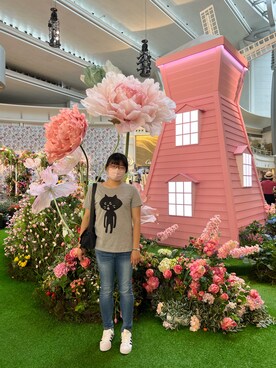 「にゃー（ニャー）のアイテム」を使った、Atobeさん（レディース・167cm）の春コーディネート