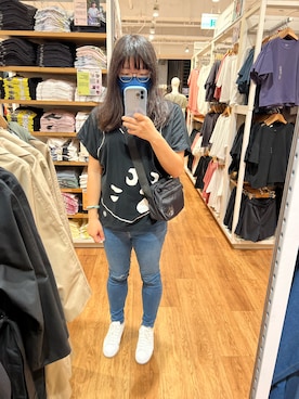 「にゃー（ニャー）のアイテム」を使った、Atobeさん（レディース・167cm）の春コーディネート
