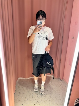 「アイテム（バックパック/リュック）」を使った、Atobeさん（レディース・167cm）の夏コーディネート