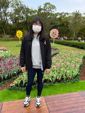 「Design Tshirts Store graniph（デザイン　ティーシャツ　ストア　グラニフ）のアイテム（ジャケット/アウター）」を使った、Atobeさん（レディース・167cm）の冬コーディネート