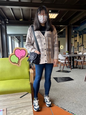 「にゃー（ニャー）のアイテム」を使った、Atobeさん（レディース・167cm）の冬コーディネート