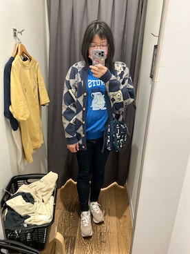 「PEANUTS（ピーナッツ）のアイテム（ジャケット/アウター）」を使った、Atobeさん（レディース・167cm）の冬コーディネート