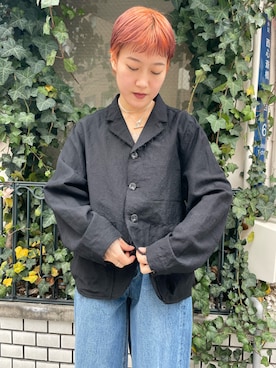 「SHINYAKOZUKA（シンヤコヅカ）のアイテム（ジャケット/アウター）」を使った、ナズさん（レディース・157cm）の冬コーディネート