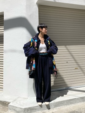 「URU（ウル）のアイテム」を使った、ナズさん（レディース・157cm）の秋コーディネート