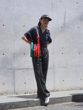 「LASTFRAME（ラストフレーム）のアイテム」を使った、ナズさん（レディース・157cm）の秋コーディネート