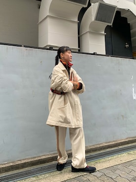「SHINYAKOZUKA（シンヤコヅカ）のアイテム（ジャケット/アウター）」を使った、ナズさん（レディース・157cm）の秋コーディネート