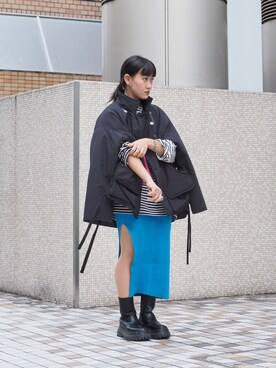 「LEH（レー）のアイテム（ジャケット/アウター）」を使った、ナズさん（レディース・157cm）の秋コーディネート