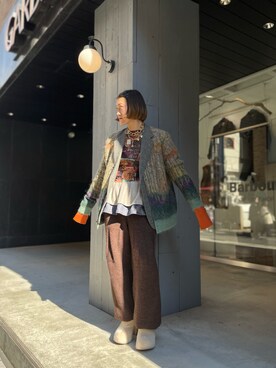 「yoke」｜ナズさん（レディース・157cm）の冬コーディネート