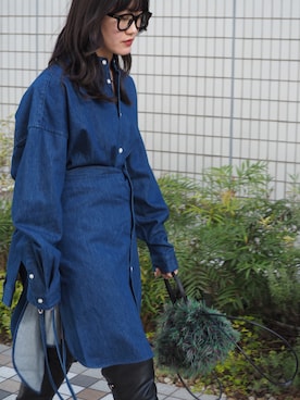 「LASTFRAME（ラストフレーム）のアイテム」を使った、ナズさん（レディース・157cm）の冬コーディネート