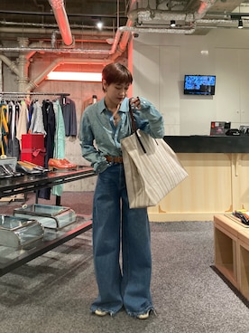 「URU（ウル）のアイテム」を使った、ナズさん（レディース・157cm）の夏コーディネート