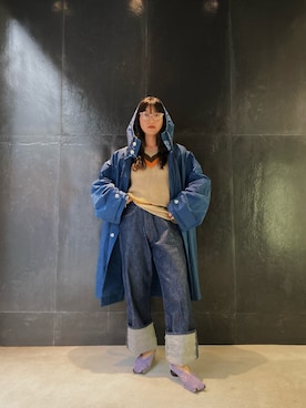 「SHINYAKOZUKA（シンヤコヅカ）のアイテム（ジャケット/アウター）」を使った、ナズさん（レディース・157cm）の夏コーディネート