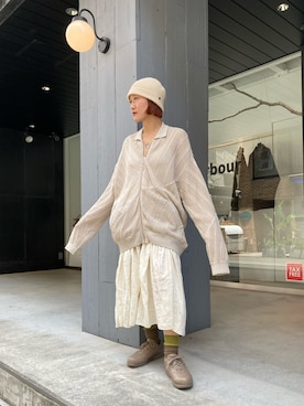 「CPH（シーピーエイチ）のアイテム」を使った、ナズさん（レディース・157cm）の春コーディネート