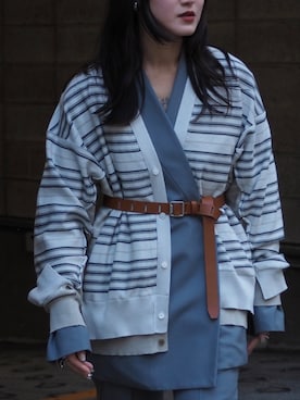 「YOKE（ヨーク）のアイテム（ジャケット/アウター）」を使った、ナズさん（レディース・157cm）の冬コーディネート