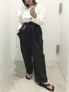 「LEH（レー）のアイテム」を使った、ナズさん（レディース・157cm）の夏コーディネート