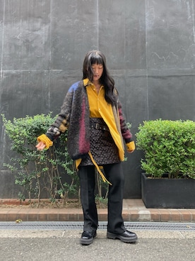 「YOKE（ヨーク）のアイテム」を使った、ナズさん（レディース・157cm）の秋コーディネート