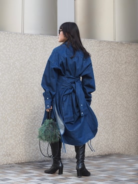 「LASTFRAME（ラストフレーム）のアイテム」を使った、ナズさん（レディース・157cm）の冬コーディネート