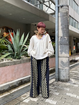 「LEH（レー）のアイテム」を使った、ナズさん（レディース・157cm）の春コーディネート
