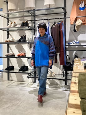 「YOKE（ヨーク）のアイテム」を使った、ナズさん（レディース・157cm）の冬コーディネート