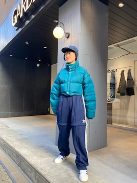 「YOKE（ヨーク）のアイテム（ジャケット/アウター）」を使った、ナズさん（レディース・157cm）の冬コーディネート