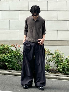 「アイテム（ポロシャツ）」を使った、こぺさん（メンズ・171cm）の秋コーディネート