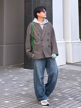 「アイテム（テーラードジャケット）」を使った、こぺさん（メンズ・171cm）の秋コーディネート