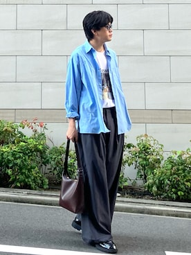 「アイテム（スラックス）」を使った、こぺさん（メンズ・171cm）の秋コーディネート