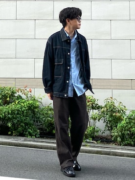 「アイテム（セットアップ）」を使った、こぺさん（メンズ・171cm）の秋コーディネート