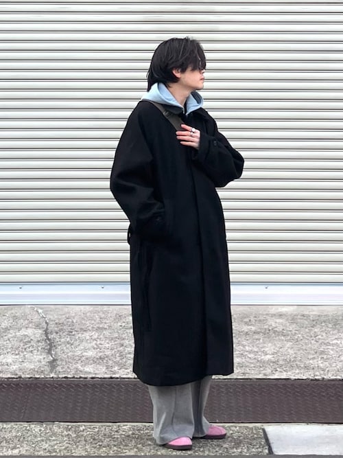 emma clothes テックメルトン2WAYオーバーロングステンカラーコート 