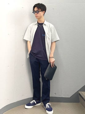 「Sperry Top-Sider（スペリートップサイダー）のアイテム」を使った、東松さん（メンズ・168cm）の秋コーディネート