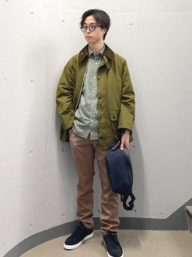 「Barbour（バブアー）のアイテム（ジャケット/アウター）」を使った、東松さん（メンズ・168cm）の秋コーディネート