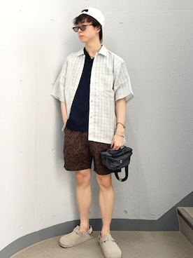 「SHIPS（シップス）のアイテム（ブレスレット）」を使った、東松さん（メンズ・168cm）の夏コーディネート