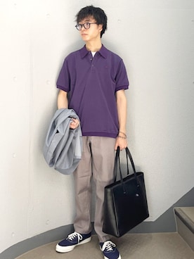 「Sperry Top-Sider（スペリートップサイダー）のアイテム」を使った、東松さん（メンズ・168cm）の夏コーディネート