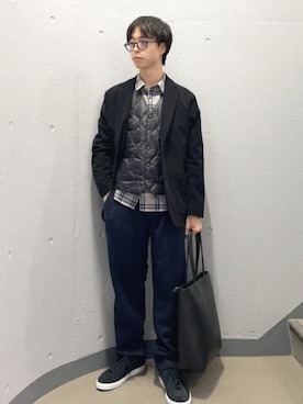 「SHIPS」｜「アイテム（ジャケット/アウター）」を使った、東松さん（メンズ・168cm）の冬コーディネート