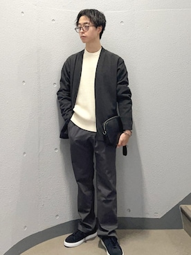 「FRED PERRY（フレッドペリー）のアイテム」を使った、東松さん（メンズ・168cm）の春コーディネート