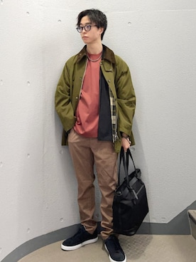 「Barbour（バブアー）のアイテム（ジャケット/アウター）」を使った、東松さん（メンズ・168cm）の秋コーディネート
