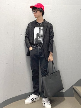 「SHIPS（シップス）のアイテム（Tシャツ/カットソー）」を使った、東松さん（メンズ・168cm）の秋コーディネート