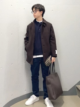 「アイテム（手袋）」を使った、東松さん（メンズ・168cm）の冬コーディネート