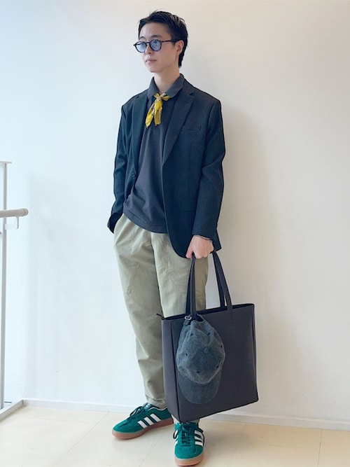 セール】SHIPS: グレンチェック 2ボタン セットアップ（スーツ