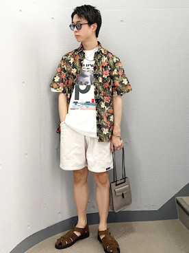 「SHIPS（シップス）のアイテム（ブレスレット）」を使った、東松さん（メンズ・168cm）の夏コーディネート