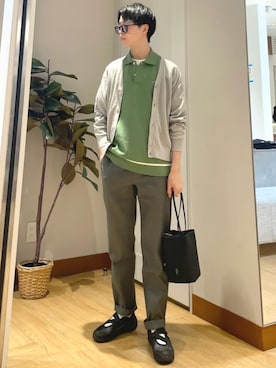 「MERRELL（メレル）のアイテム」を使った、東松さん（メンズ・168cm）の春コーディネート