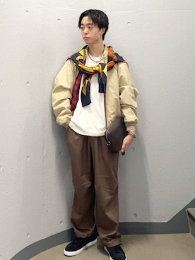 「FRED PERRY」｜東松さん（メンズ・168cm）の秋コーディネート