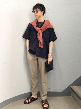 「SHIPS（シップス）のアイテム（ブレスレット）」を使った、東松さん（メンズ・168cm）の夏コーディネート