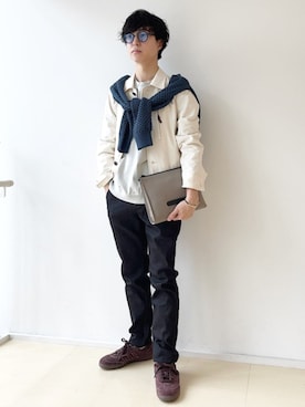 「SHIPS（シップス）のアイテム（ブレスレット）」を使った、東松さん（メンズ・168cm）の秋コーディネート