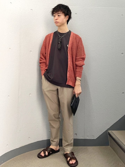 ボリス ビジャン サベリ / 硫化染め+水染めテレコレイヤード LS Tシャツ ボリス ビジャン サベリ / 硫化染め+水染めテレコレイヤード LS