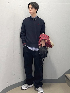 「SHIPS（シップス）のアイテム（トートバッグ）」を使った、東松さん（メンズ・168cm）の秋コーディネート