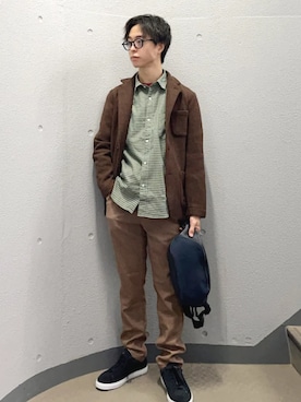 「SHIPS」｜「アイテム（ジャケット/アウター）」を使った、東松さん（メンズ・168cm）の冬コーディネート