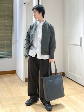 「シップス」｜東松さん（メンズ・168cm）の秋コーディネート