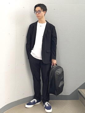 「SHIPS（シップス）のSHIPS:〈セットアップ対応/洗濯機可能〉AIR TOOL ジャケット（テーラードジャケット）」を使った、東松さん（メンズ・168cm）の秋コーディネート