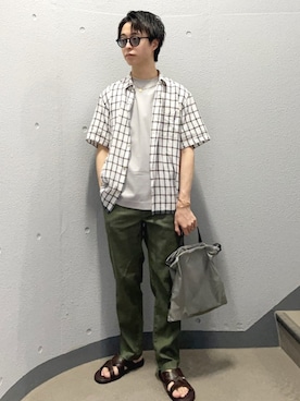 「SHIPS（シップス）のアイテム（ブレスレット）」を使った、東松さん（メンズ・168cm）の夏コーディネート