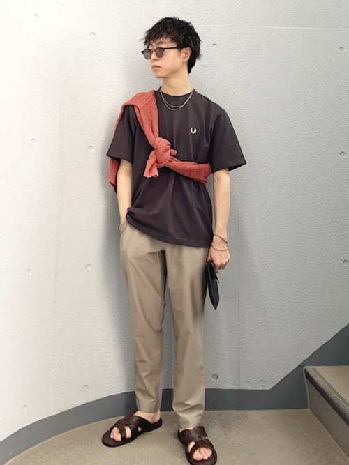 SHIPS別注】FRED PERRY:COOLMAX(R) 鹿の子 ワンポイント ロゴ T